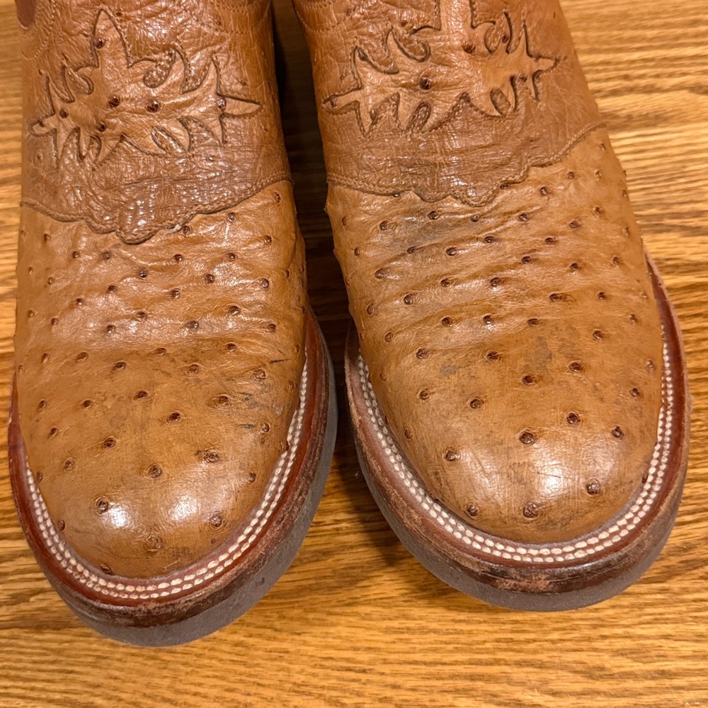 Men’s Lucchese 2000 Full Quill Ostrich Boots - 11D - Picture 2 of 7